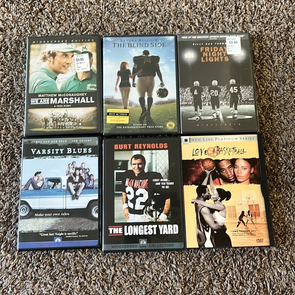 Sports themed DVD bundle (set of 6) - Picture 1 of 1